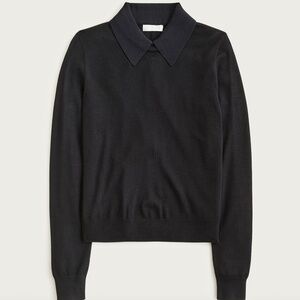 J.Crew Carolyn collared sweater in merino wool